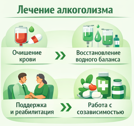 лечение алкоголизма в Дятьково этапы